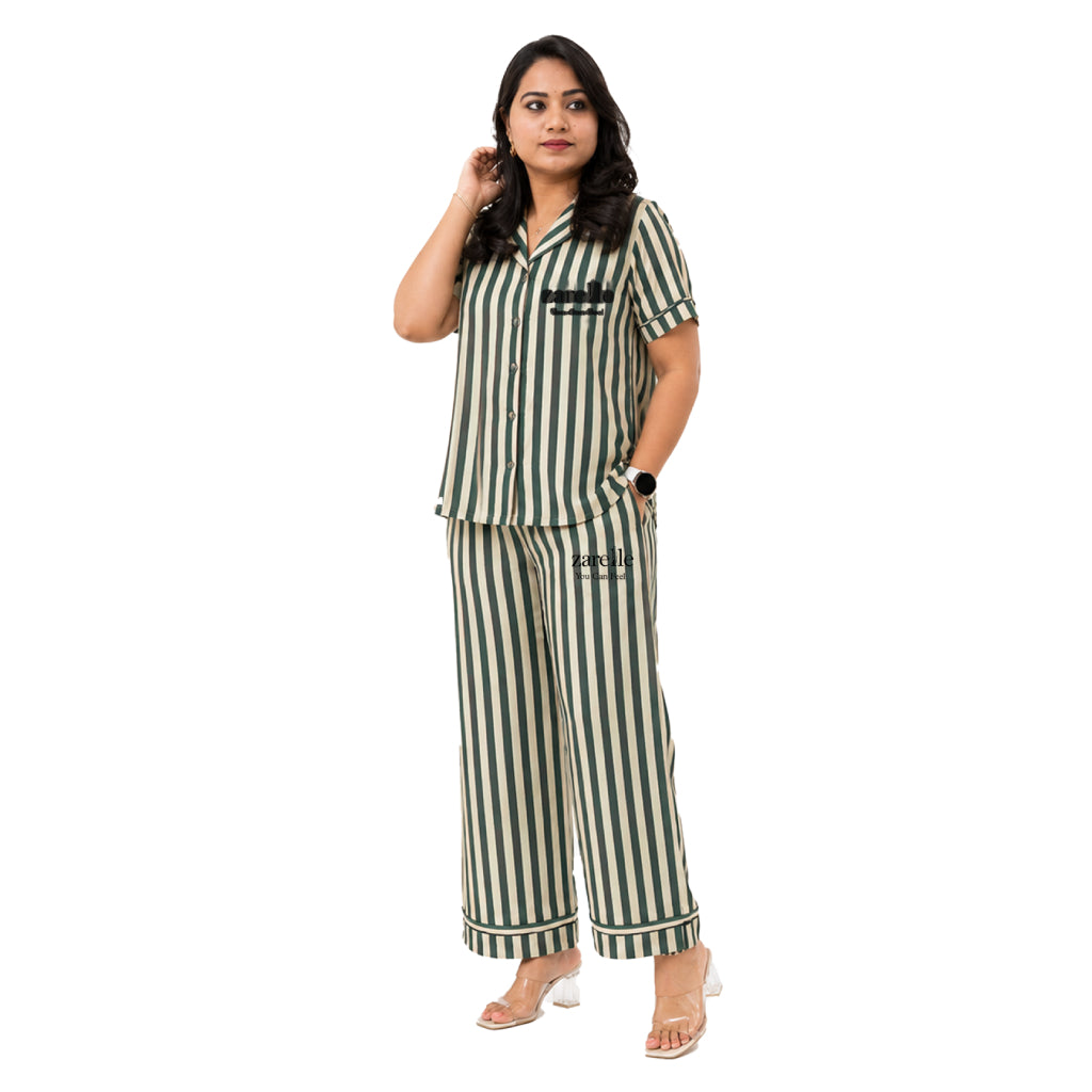 Botanical Ease CollectionÃ¢â€žÂ¢ Women's Premium Floral Sleepwear Co-Ord Set | Ultra-Soft Relaxed Fit Nightwear | Elegant All-Season Loungewear