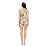 Classic Lounge Co-Ord Set for Women | Premium Soft Sleepwear & Loungewear Set | Botanical Print Nightwear with Relaxed Fit Shorts