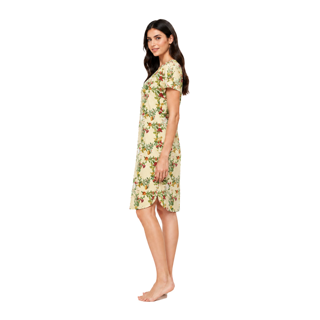 Modern Meadow Collection Women's Striped Sleepwear Dress | Ultra-Soft Breathable Nightwear | Relaxed Fit Lounge & Sleep Shirt