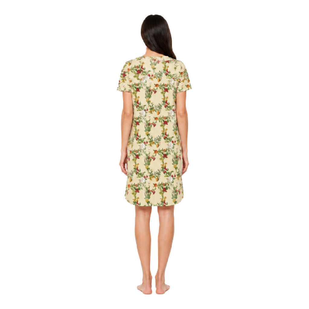 Modern Meadow Collection Women's Striped Sleepwear Dress | Ultra-Soft Breathable Nightwear | Relaxed Fit Lounge & Sleep Shirt