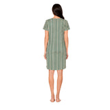 Modern Meadow Collection Women's Striped Sleepwear Dress | Ultra-Soft Breathable Nightwear | Relaxed Fit Lounge & Sleep Shirt