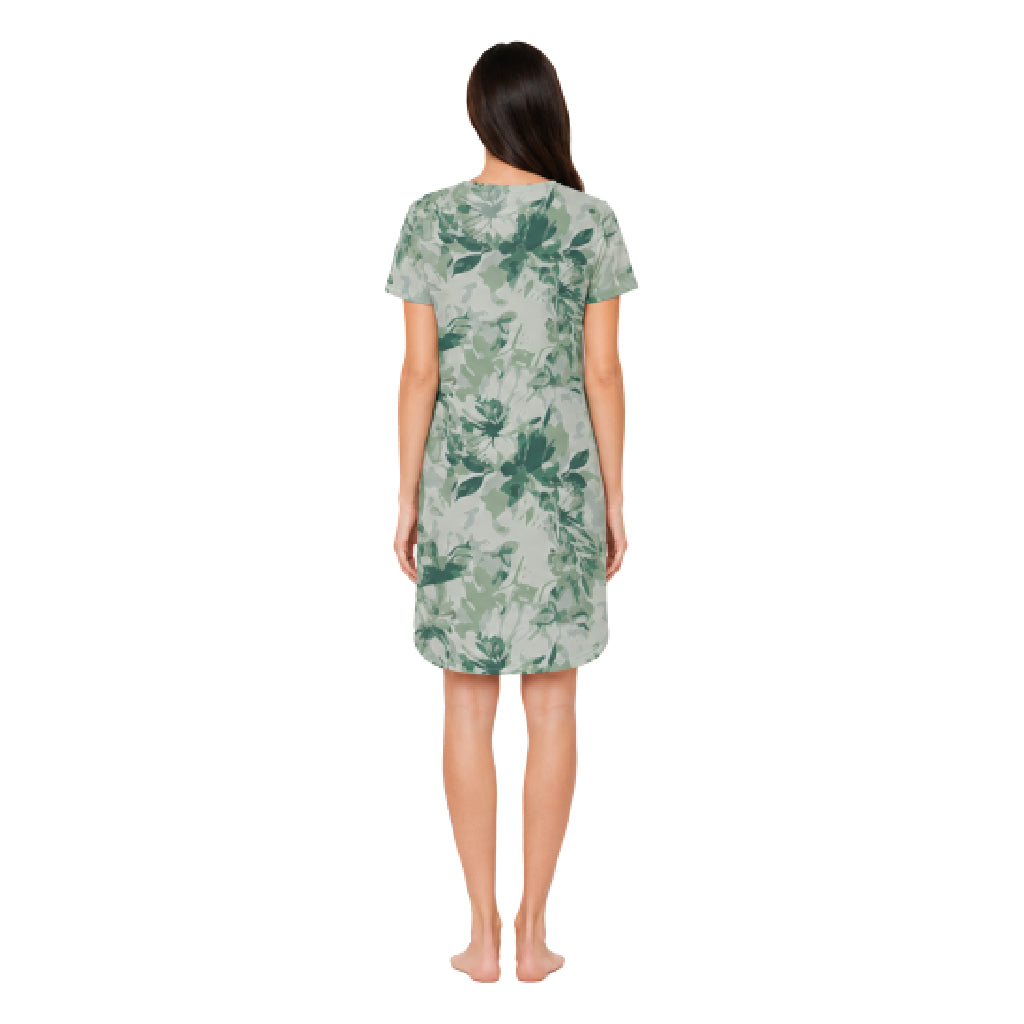 Modern Meadow Collection Women's Striped Sleepwear Dress | Ultra-Soft Breathable Nightwear | Relaxed Fit Lounge & Sleep Shirt