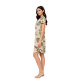Modern Meadow Collection Women's Striped Sleepwear Dress | Ultra-Soft Breathable Nightwear | Relaxed Fit Lounge & Sleep Shirt