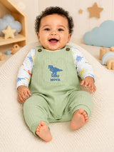 Niki Nova Baby Dungaree Set Soft Ribbed for Baby Boys & Girls