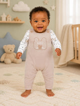 Niki Nova Baby Dungaree Set Soft Ribbed for Baby Boys & Girls