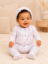 Niki Nova Baby Girls Footed Sleepsuit Soft Cotton Side Snap