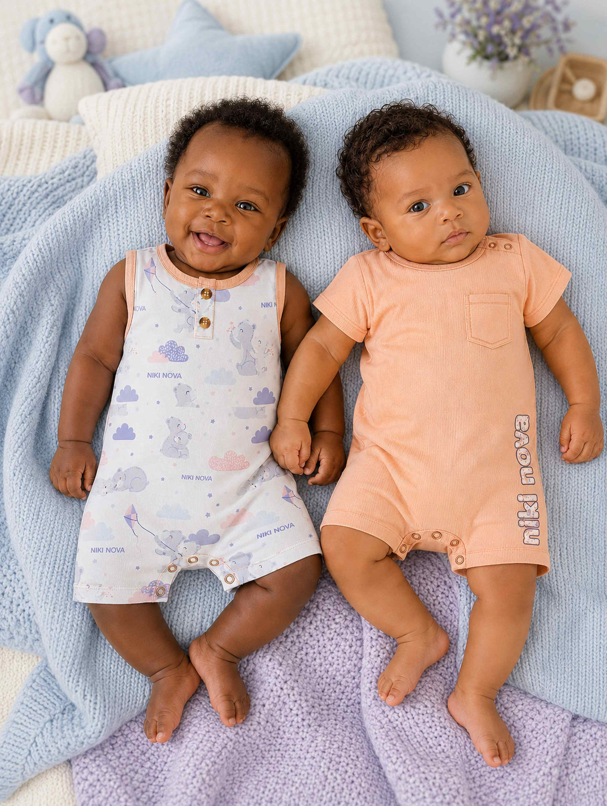 Niki Nova Baby Romper Set Soft Cotton for Baby Boys & Girls