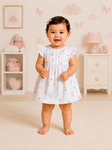 Niki Nova Baby Girls Flutter Dress Soft Cotton Everyday Wear