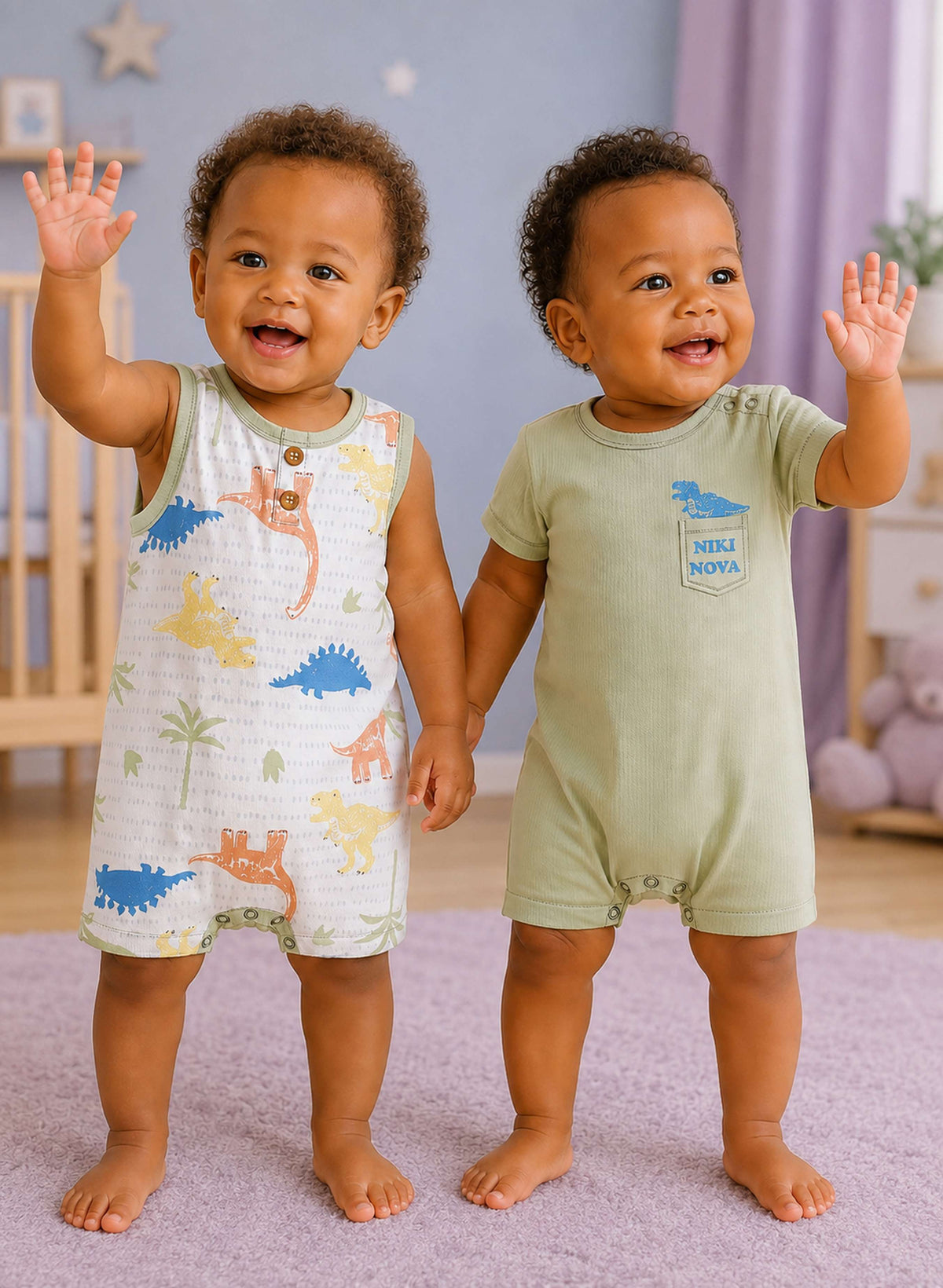 Niki Nova Baby Romper Set Soft Cotton for Baby Boys & Girls