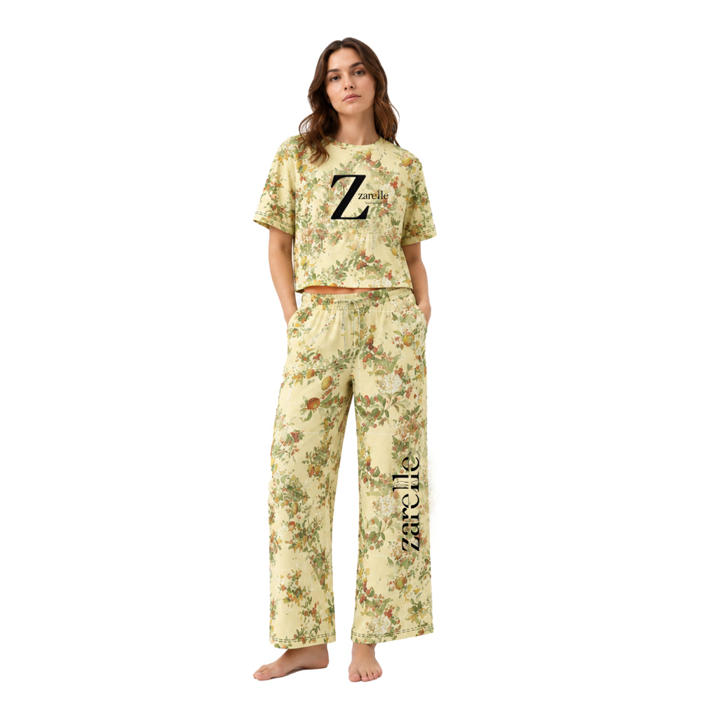 Ease & Bloom Collection Women's Premium Striped Sleepwear Co-Ord Set | Ultra-Soft Lounge & Nightwear | Relaxed Fit Two-Piece Pajama Set
