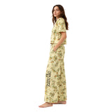 Ease & Bloom Collection Women's Premium Striped Sleepwear Co-Ord Set | Ultra-Soft Lounge & Nightwear | Relaxed Fit Two-Piece Pajama Set