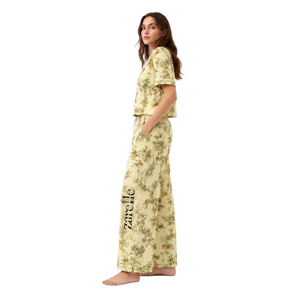 Ease & Bloom Collection Women's Premium Striped Sleepwear Co-Ord Set | Ultra-Soft Lounge & Nightwear | Relaxed Fit Two-Piece Pajama Set
