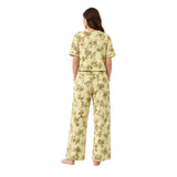 Ease & Bloom Collection Women's Premium Striped Sleepwear Co-Ord Set | Ultra-Soft Lounge & Nightwear | Relaxed Fit Two-Piece Pajama Set