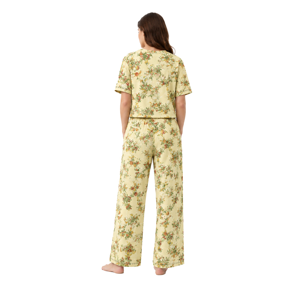 Ease & Bloom Collection Women's Premium Striped Sleepwear Co-Ord Set | Ultra-Soft Lounge & Nightwear | Relaxed Fit Two-Piece Pajama Set