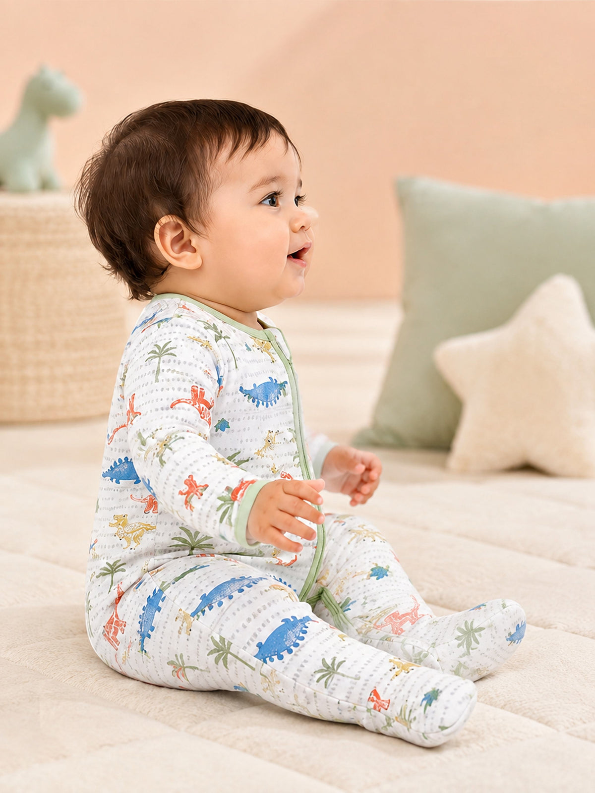 Niki Nova Baby Zip Sleepsuit Soft Cotton for Baby Boys & Girls