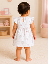 Niki Nova Baby Girls Flutter Dress Soft Cotton Everyday Wear