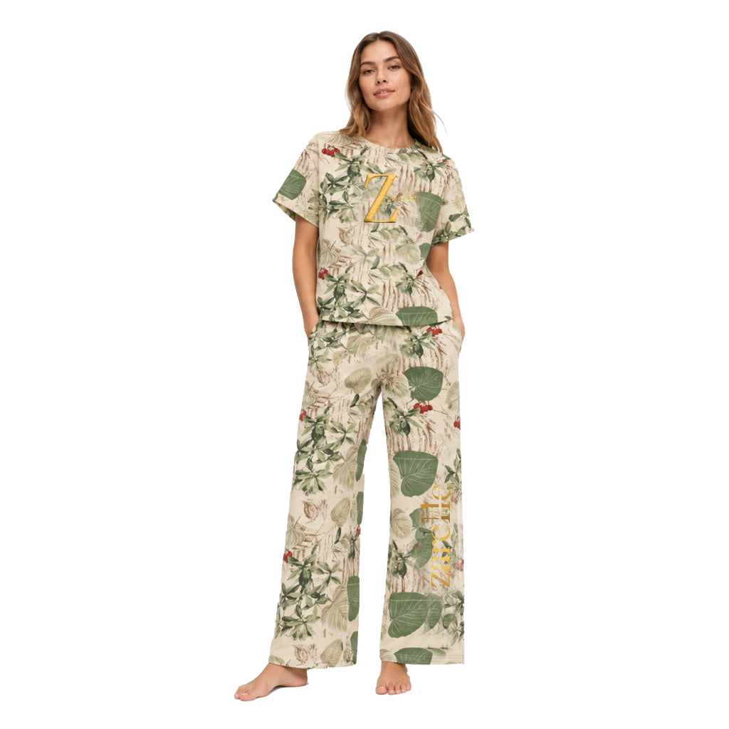 Ease & Bloom Collection Women's Premium Striped Sleepwear Co-Ord Set | Ultra-Soft Lounge & Nightwear | Relaxed Fit Two-Piece Pajama Set