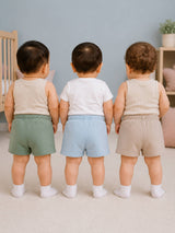 Niki Nova Baby Pull-On Shorts Soft Cotton for Baby Boys & Girls
