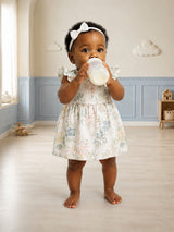 Niki Nova Baby Girls Flutter Dress Soft Cotton Everyday Wear