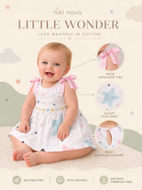Niki Nova Baby Girls Knotted Dress Soft Cotton Casual Wear