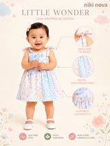 Niki Nova Baby Girls Knotted Dress Soft Cotton Casual Wear