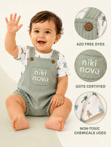 Niki Nova Baby Bodysuit & Bubble Shorts Set Soft Cotton Unisex