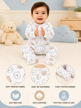 Niki Nova Baby Zip Sleepsuit Soft Cotton for Baby Boys & Girls