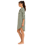 Contemporary Naturewear Sleepwear Shirt Dress for Women | Premium Botanical Print Lounge & Nightwear | Soft, Breathable, Relaxed Fit Sleep Dress