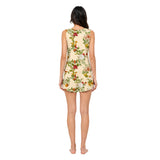 Green Harmony Collection Women's Premium Sleepwear Set | Tropical Leaf Print Sleeveless Lounge Co-Ord | Ultra-Soft Relaxed Nightwear