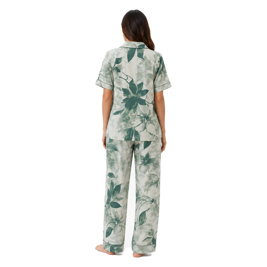Botanical Ease CollectionÃ¢â€žÂ¢ Women's Premium Floral Sleepwear Co-Ord Set | Ultra-Soft Relaxed Fit Nightwear | Elegant All-Season Loungewear
