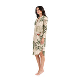 Natural Edit Capsules Sleep Shirt Dress for Women | Premium Botanical Print Nightwear | Ultra-Soft Relaxed Fit Sleepwear