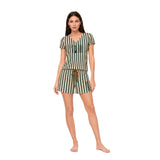 Classic Lounge Co-Ord Set for Women | Premium Soft Sleepwear & Loungewear Set | Botanical Print Nightwear with Relaxed Fit Shorts
