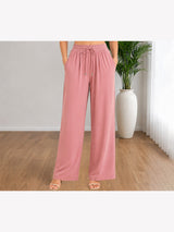 Zarelle Women's Cotton Top and Wide-Leg Trouser Co-Ord Set