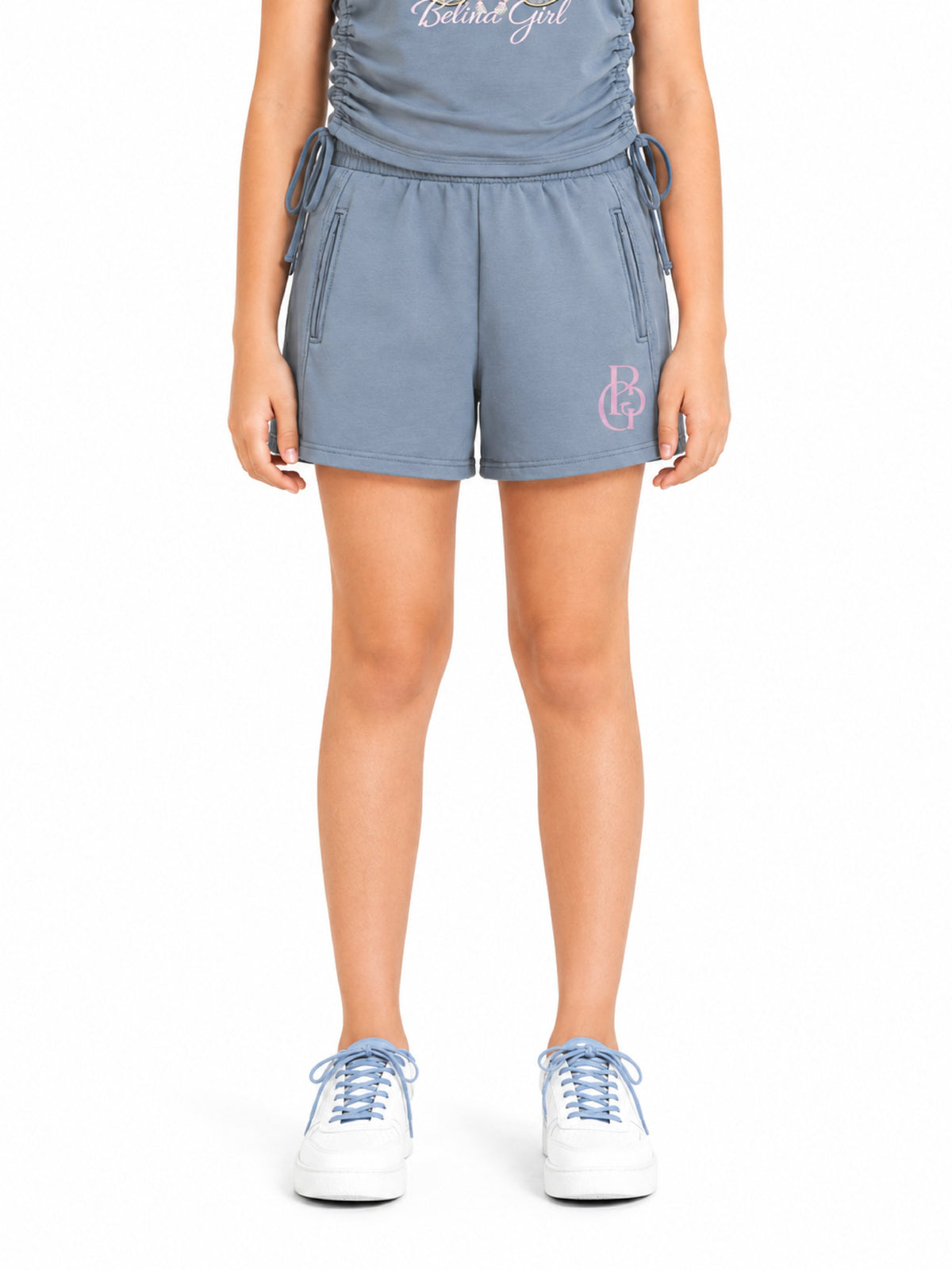 Belina Girl Girl's Cotton Regular Fit Top & Shorts Co-ord Set