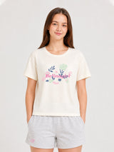 Belina Girl Girl's Cotton Regular Fit T-Shirt & Shorts Co-ord Set