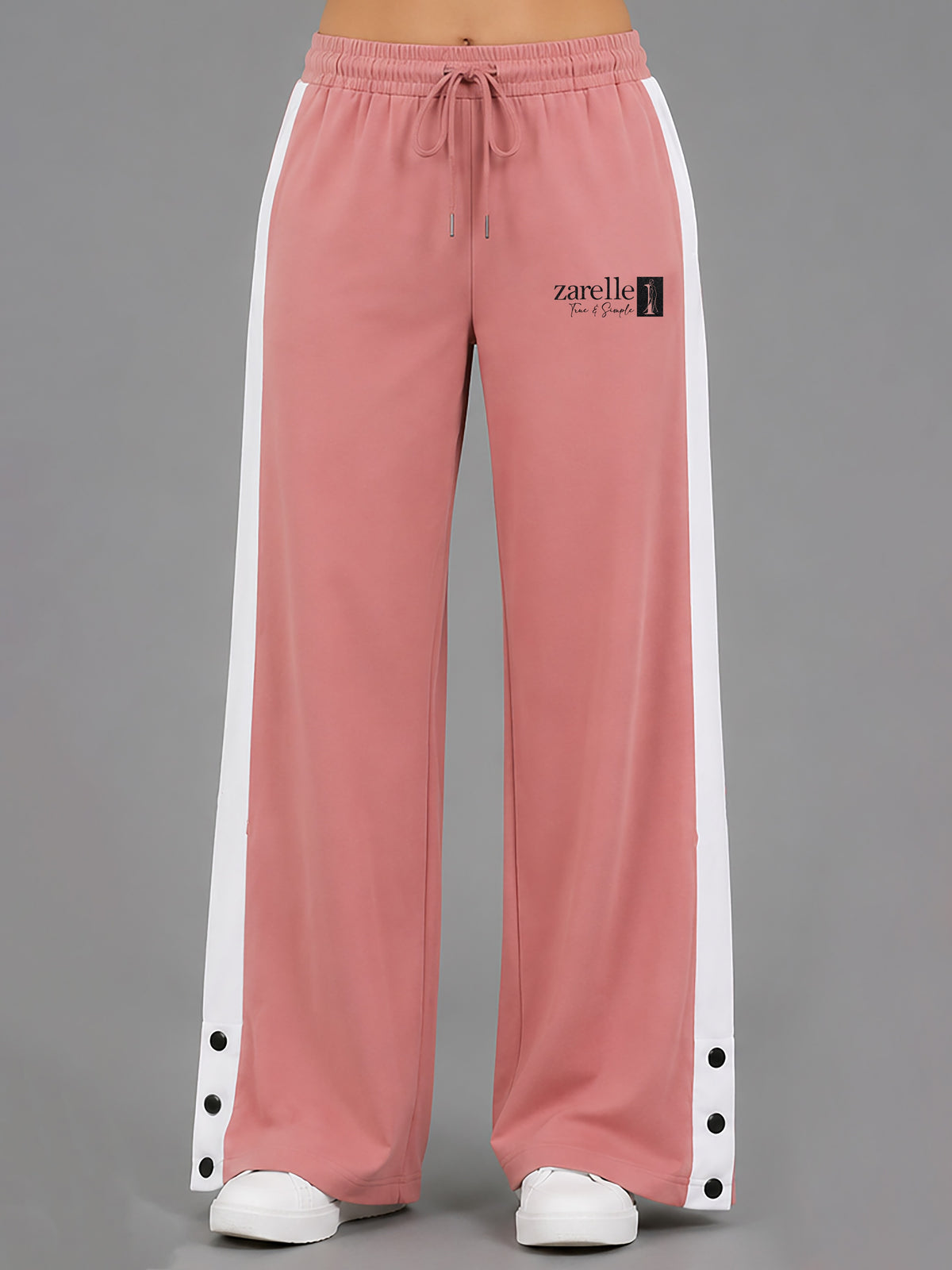 Zarelle Women's Cotton Top and Wide-Leg Trouser Co-Ord Set