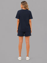 Zarelle Women's Cotton T-Shirt and Shorts Co-Ord Set