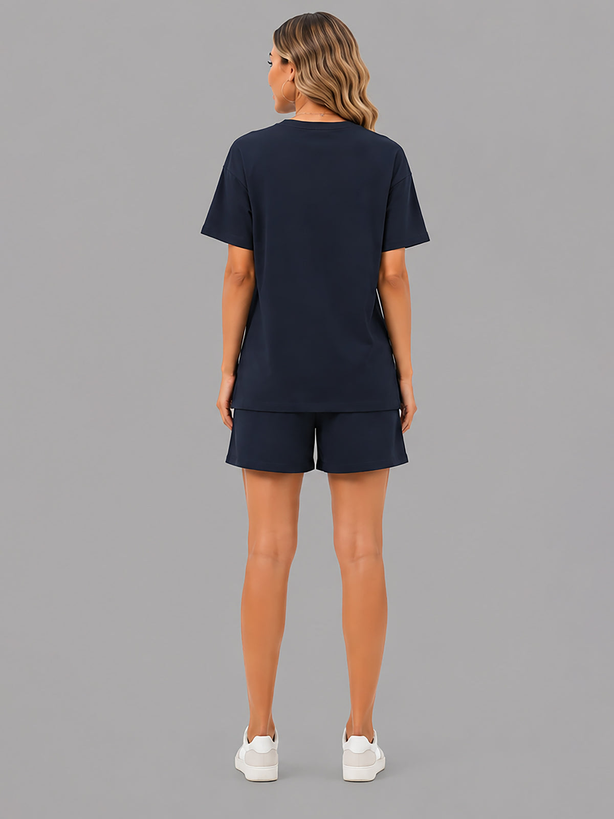 Zarelle Women's Cotton T-Shirt and Shorts Co-Ord Set