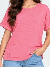 Zarelle Women's Cotton Slub Relaxed Fit Top