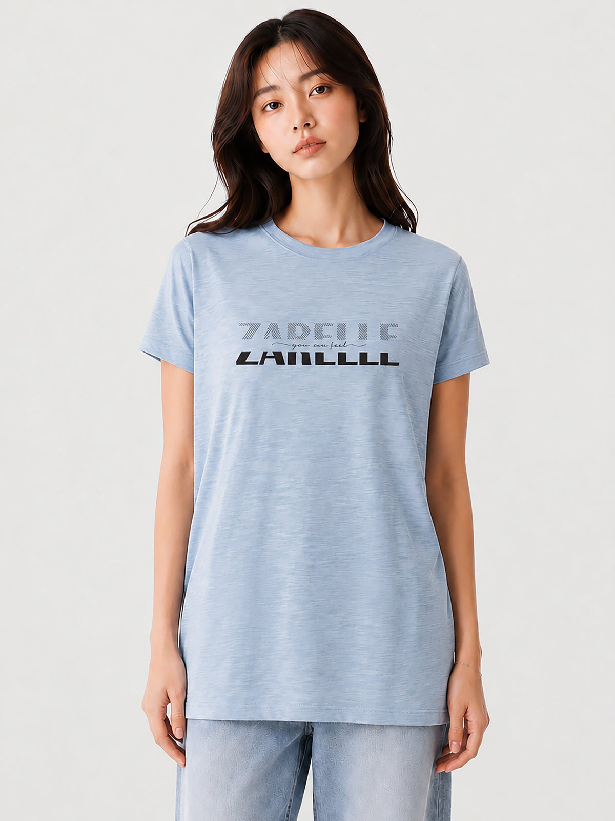 Zarelle Women's Cotton Slub Regular Fit T-Shirt