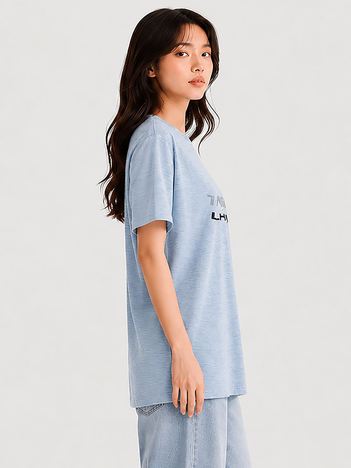 Zarelle Women's Cotton Slub Regular Fit T-Shirt