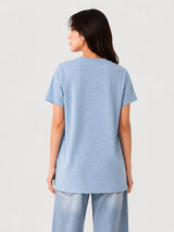 Zarelle Women's Cotton Slub Regular Fit T-Shirt