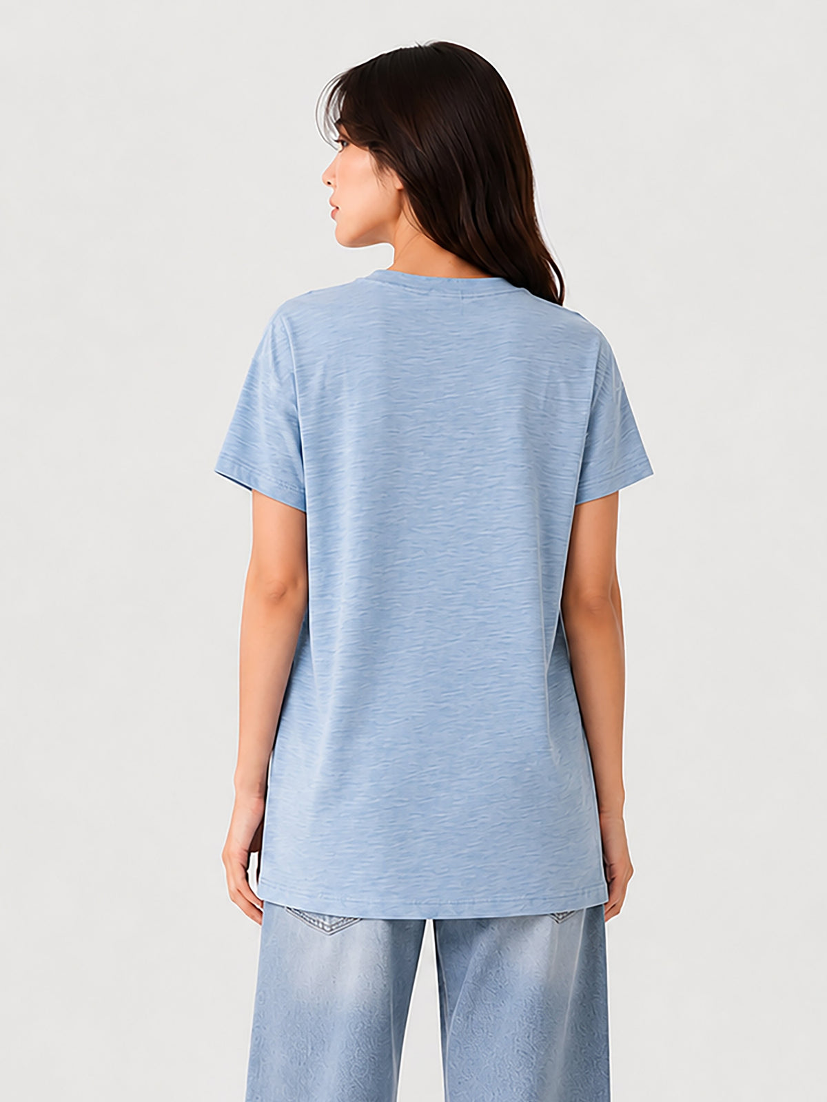 Zarelle Women's Cotton Slub Regular Fit T-Shirt