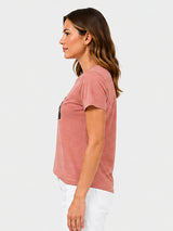 Zarelle Women's Cotton Slub Relaxed Fit T-Shirt