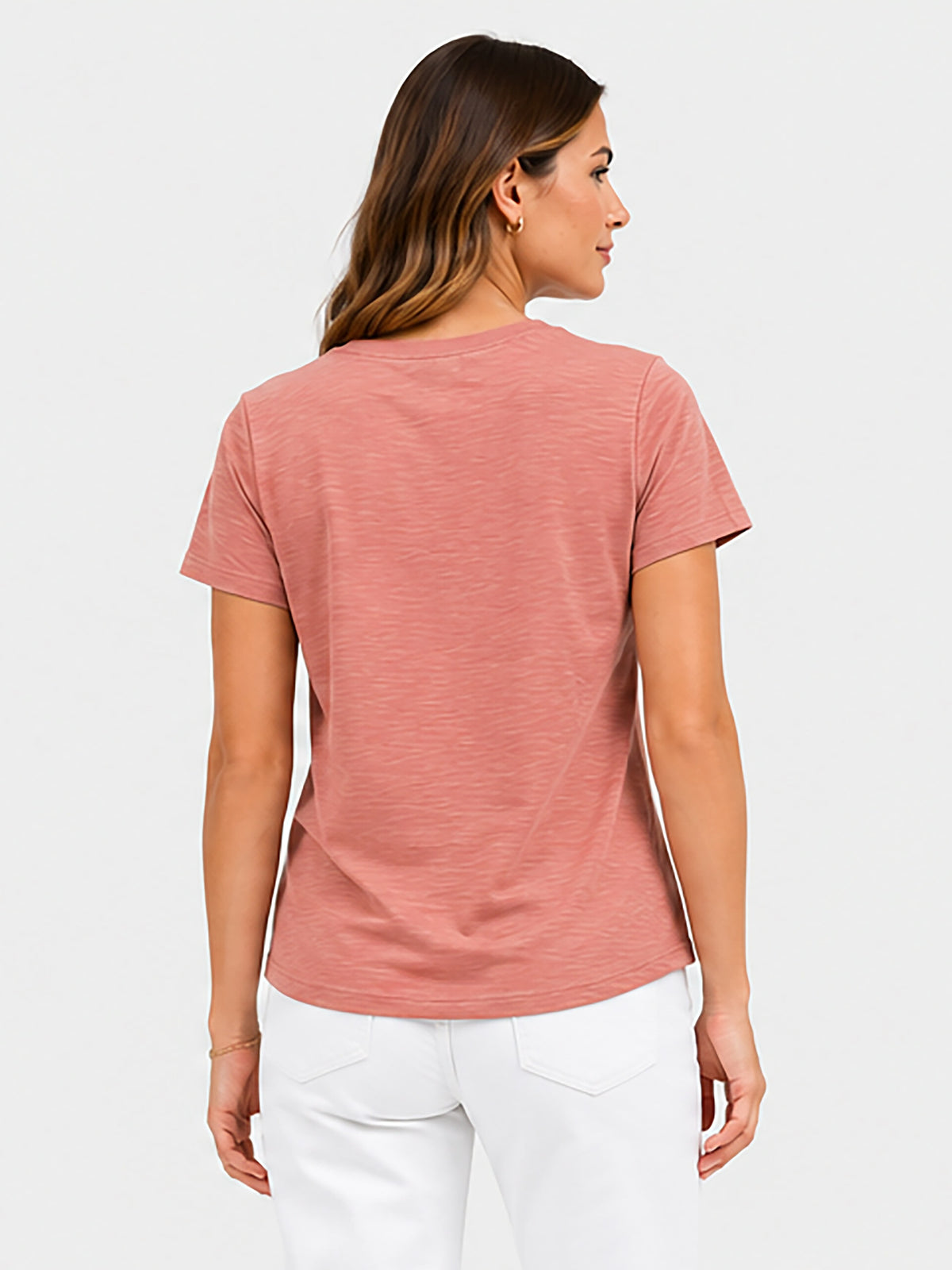 Zarelle Women's Cotton Slub Relaxed Fit T-Shirt
