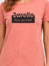 Zarelle Women's Cotton Slub Relaxed Fit T-Shirt