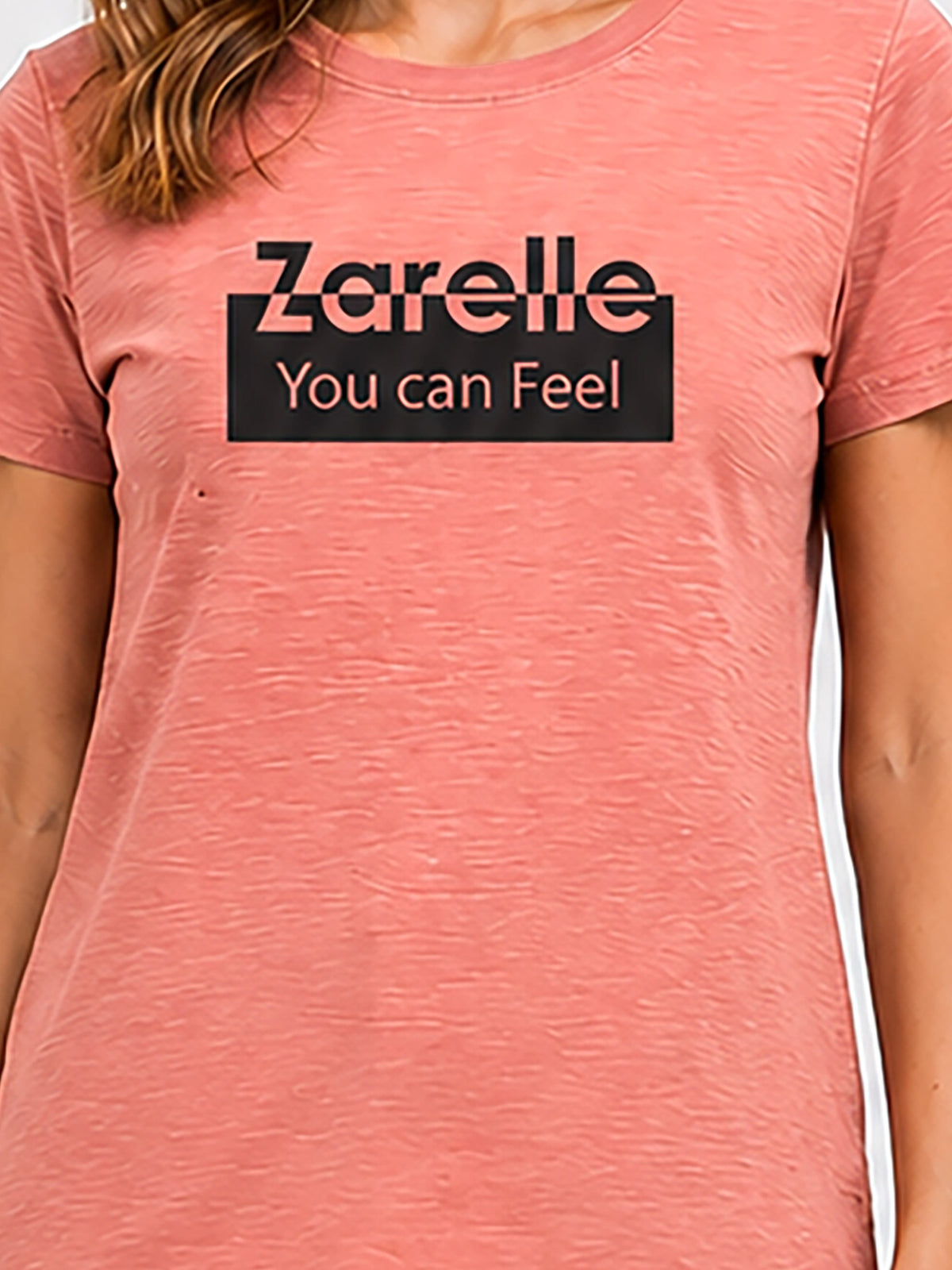Zarelle Women's Cotton Slub Relaxed Fit T-Shirt