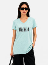 Zarelle Women's Cotton Slub Regular Fit T-Shirt