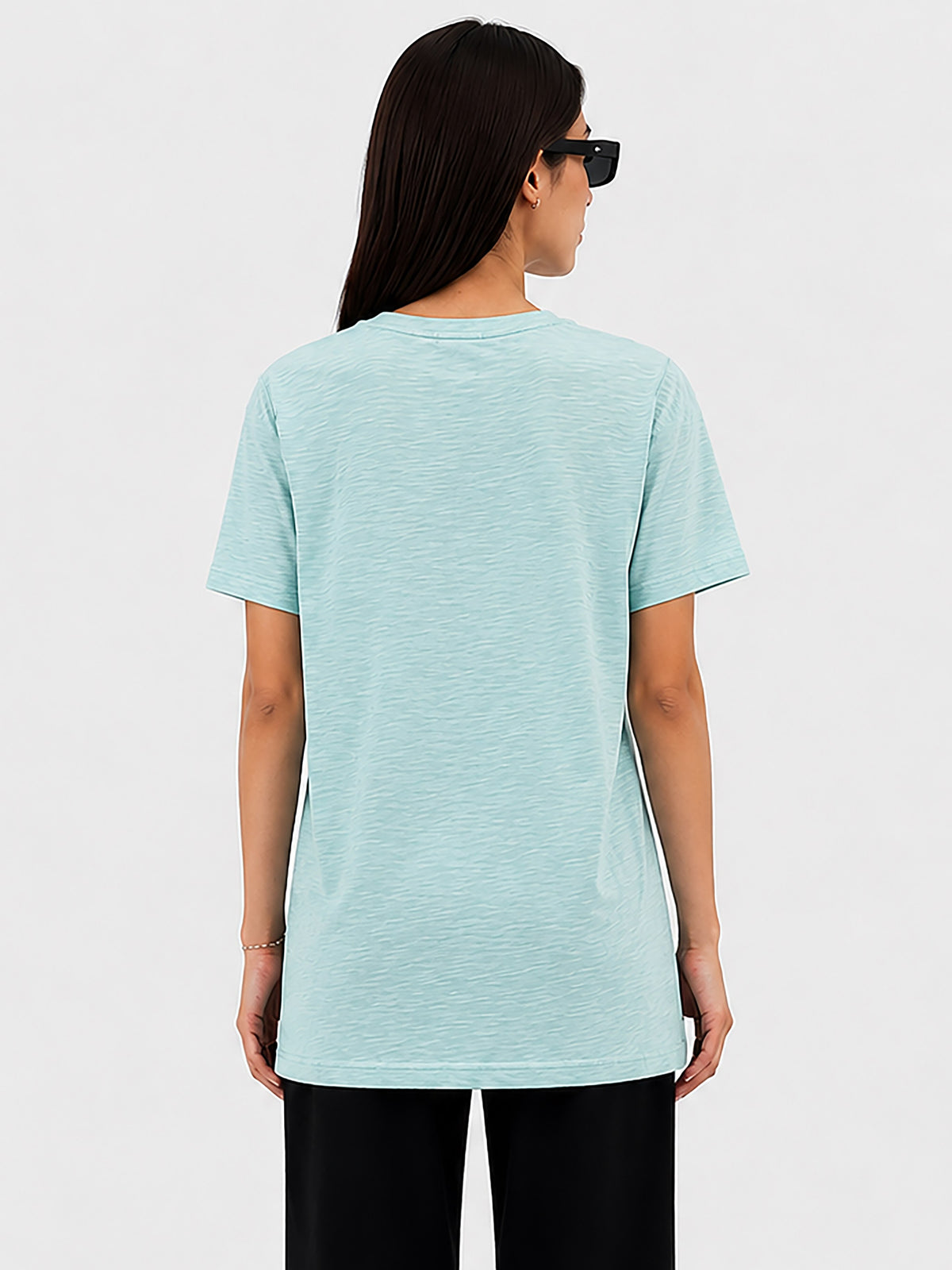 Zarelle Women's Cotton Slub Regular Fit T-Shirt
