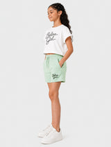 Belina Girl Girl's Cotton Crop T-Shirt & Mint Shorts Co-ord Set